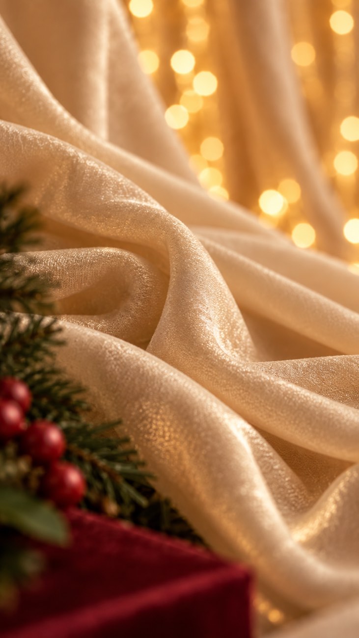 Tela crema con luces cálidas